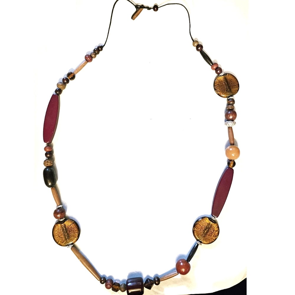 Earthy Boho Long Festival Necklace